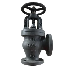 China Supplier JIS Marine Angle Globe Valve Cast Iron FC200 Valves