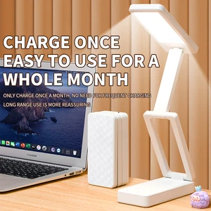 Modern Foldable Multi-functional LED Desk Lamp Touch Control Rechargeable 24 LEDs Eye Caring for Student Reading Writing Dorm