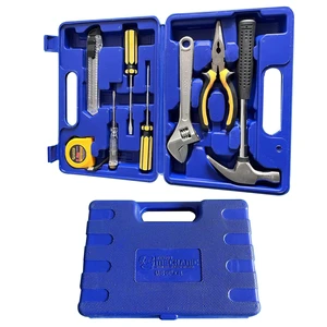 Mechanic Household Tool Set 9pcs Multi Function Hardware Tool Box Motorcycle Bicycle Car Auto Repair Tool Kit Screwdriver Wrench