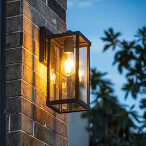 Modern Outdoor Wall Sconce Light Aluminum Led square Lamp OutSide IP65 Waterproof Motion Sensor Wall Mounted Lamp for Garden