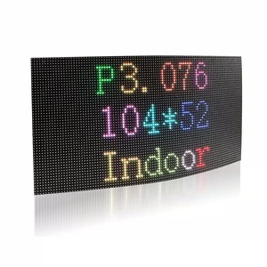 P3.076 Flexible Soft LED Module Indoor Curved Bendable LED Display Panel