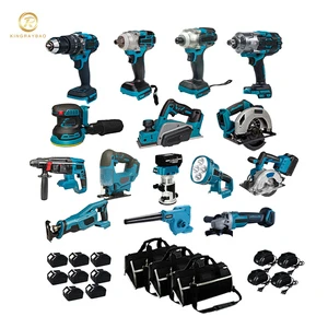 All-In-One Complete Power Tools Sets OEM Supported Power Combo Tool Sets 4.0A Battery Brushless Drill 18v