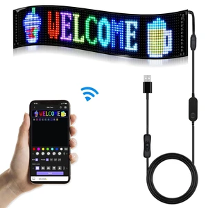 Hot Sale Flexible Led Screen Funny Pattern Led Light Panel Customize Words Soft Display for Taxi