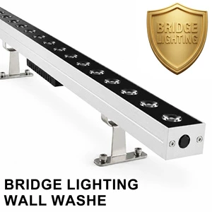 Bridge Lighting LED Wall Washer IP67 RGBW Anti-Vibration Salt-Spray Resistant 36W Linear Light for Infrastructure