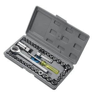 Mechanics Tools Kit and Socket Set, 40-Pieces 1/4
