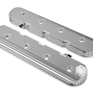 Polished Vintage Series Tall LS Finned Valve Covers (Aluminum)