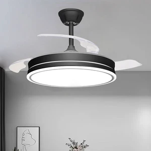 Ceiling Fan With Light and Remote Control Modern LED 220V Exhaust Fan Bathroom Bedroom Chandelier Roof Fan Light