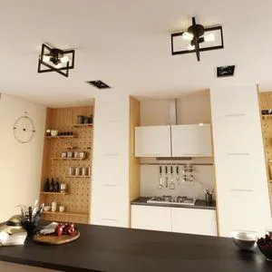 3-Lights Geometric Metal Flush Mount Ceiling Lamp