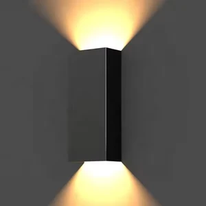 Modern Outdoor IP65 Aluminum Wall Light Square 5CCT 2700K-5000K LED Lamps Garden Usage with Wall Mounting