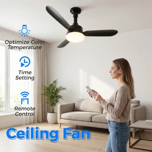 OEM ODM Custom 95V-265V Wide Voltage Remote Control Ceiling Fan LED Light High Power Household Lighting