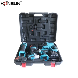 New Sealed Original Sales Combo Power Tools 4 Kits Tool Set 21v Cordless Drill and Angle Grinder and Hammer and Wrench