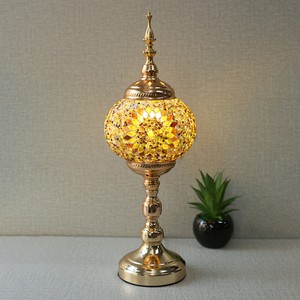 Artistic Traditional Mouzaik Glass Dome Simple Electric Warm White LED Small Table Lamp Night Light for Home and Office