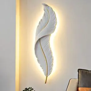 Modern Minimalist Light Luxury Creative Living Room Bedroom Bedside Entrance TV Background Wall Feather Wall Lamp