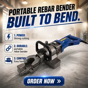 OKEY RB-16 Electric Hydraulic Rebar Bender Steel Bar Bending Machine 16MM Capacity 800/900W Small Portable Rebar Bender