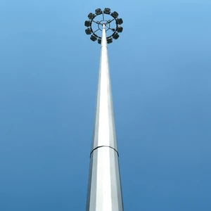 Stadium Light Port Light Hot Dip Galvanized Steel Octagonal High Mast Light with Winch System