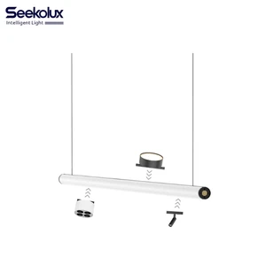 Suspended Linear Pendant Light LED Ceiling Track Lamp Chandelier Modern Remote Control AC CE RoHS