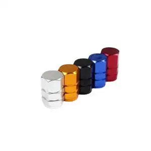 Durable and Stylish Patinete Brand Tire Valve Protection Valve Caps (4PC) Model 8588194054486-Azul Rojo Plata Negro Oro