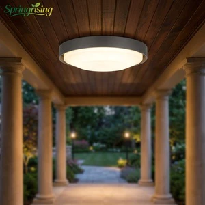 Factory Wholesale IP65 Round Die Cast Aluminum LED Bulkhead Light Modern Surface Mount Outdoor Ceiling Lamp for Hotel Corridor