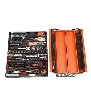 85-Piece Auto Repair Set Large Three-Layer Carbon Steel Thickened Toolbox Multi-Layer Folding Hardware Tool Set