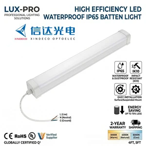 XINDECO Modern IP65 LED Batten Light Waterproof Dustproof Linear Lamp Energy Saving Ceiling Light 3-Year Warranty 3000-6500K