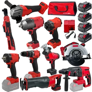 18V Li-ion Brushless Multi-Tool Mega Kit for Heavy-Duty Construction Woodworking & Automotive Repair Complete Power Tool Set