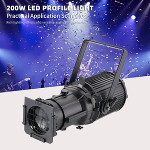 High Quality 200W COB 0-100% Linear Dimming LED Profile Spotlight Warm White DMX512 Control Stage Imaging Light Wedding