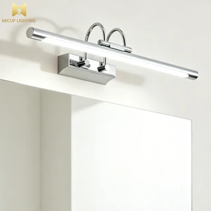 High Quality White Long Stainless Steel Bathroom Vanity Light Factory Wholesale Makeup Dressing LED Wall Lamp
