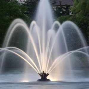 Solar Powered Floating Fountain LED Colorful Light Garden Pond Fountain For Garden Decor