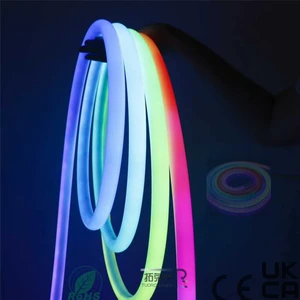 Custom 12V 24V 360-Degree RGB LED Neon Light Flexible PVC Silicon Tube for Outdoor Waterproof Decorations Addressable