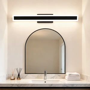 36inch 30W IP65 Frosted Acrylic LED Modern Wall Lamp Outdoor Black Long Exterior Wall Mount Linear Outdoor Light
