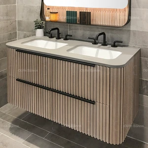 Large Capacity Multi Drawer Hanging Vanity Wall-mounted Bathroom Cabinet For Villa Restroom