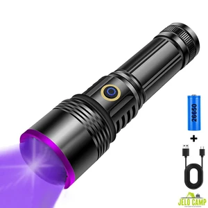 Find Urine & Bodily Fluid Minerals Scorpion Detector 365nm 20W LED Blacklight Flashlight Rechargeable Camping Ultraviolet Lights