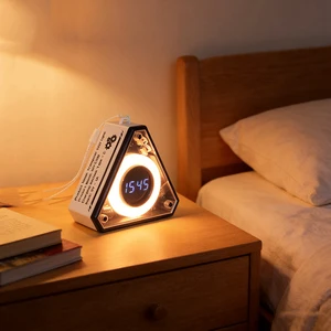 Small LED Night Light Bedside Lamp with Warm White Light Battery Operated Switch Control Modern Design for Kids' Room Decor