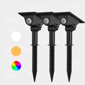 Solar Yard Light Waterproof Tree Lawn Outdoor Rgb Path Decor Led Solar Powered Spotlights for the Garden