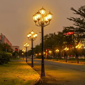 European Retro Outdoor Garden LED Street Light Villa Community Landscape Light with Vintage Style Wholesale Factory Direct