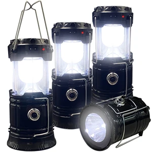 Portable Foldable LED Flashlight Lightweight Waterproof Solar USB Rechargeable Survival Kit for Indoor Outdoor Light Camping