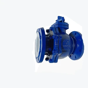 F46 Lined Ball Valve Q41F46-16C, Manual Flanged Stainless Steel Valve For Acid Alkali Corrosive Media 2 Inch