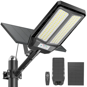 Solar Street Application Lighting LED Outdoor Remote Control Waterproof IP67 Lamps for Road Parking Driveway Garden Highway