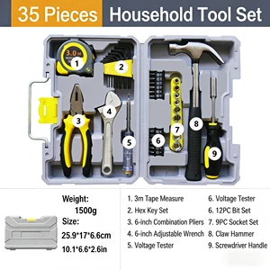 Complete Household Garden Hand Tool Set, Multi-Function Gardening Kit for Planting & Flower Care with Storage Box, OEM Available