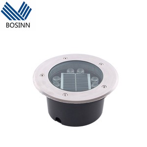 Courtyard Patio Pathway Buried Lights Landscaping Sidewalk Ambient Sensor Solar Underground Lamp Recessed Step Light