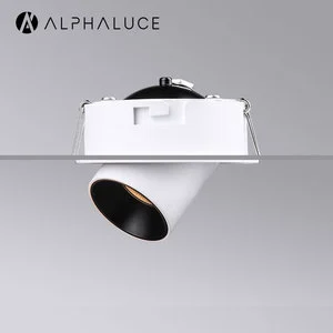 ALPHALUCE Narrow Trimless 10W Adjustable LED Ceiling Downlight Spotlights For Living Room High CRI 98 Dimmable