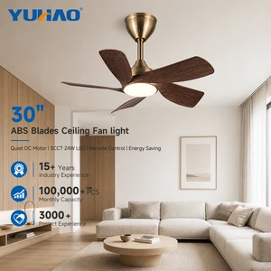 OEM ODM Mild Glow Low Hum Dimmable 30 Inch 5 Blades Acrylic Baby Nursery Room Led BLDC Ceiling Fan With Lights
