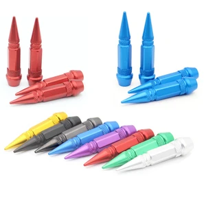 Wholesale Multicolor Universal 4PCS / Set 60mm Aluminium Alloy Car Tire Valve Stem Covers Valve Cap