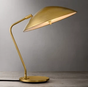 Yihao Custom High End Simple Modern Bedroom Residential Led Desk Lamp Reading Light Table Lamp Copper Brass E26