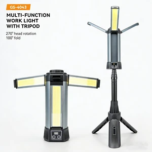 3-Panel Foldable LED Work Light With Tripod High Power Waterproof Magnetic Rechargeable Camping Lantern For Workshop Auto Repair