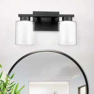 Hotel Home Bathroom Vanity Light 3cct Dimming Creative Double Glass Lampshade Modern Wall Lamps Home Decor Luxury Wall Light