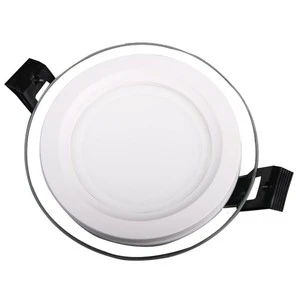 Good Price Round 6w 12w square Recessed Led Glass Panel Light