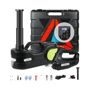 Portable Electric Car Jack Kit 5T 12V Steel Hydraulic Tire Jack Double Cylinder Air Pump LCD Touch Screen Impact Wrench Model
