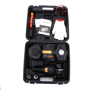 Portable 3-in-1 Quick Replace Tire Tools with LED Light 5T Electric Car Hydraulic Jack DC12V Impact Wrench