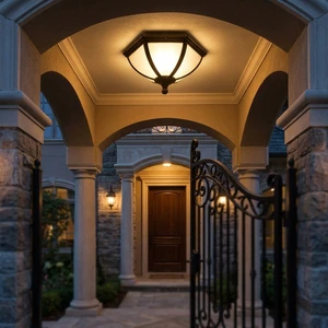 Outdoor Ceiling Lamp, Door Top Light, Corridor Passage, European High-quality Aluminum Alloy Outdoor Garage LED